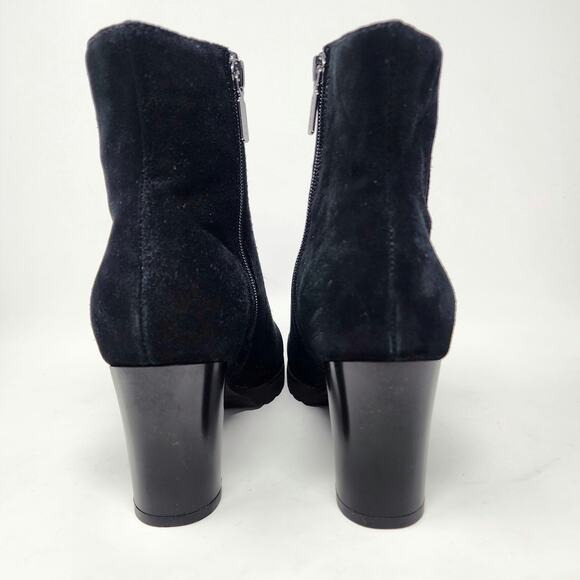 Blondo Bootie Women 9.5M Rana Black Suede Block Heel Side Zip Waterproof - Picture 5 of 11